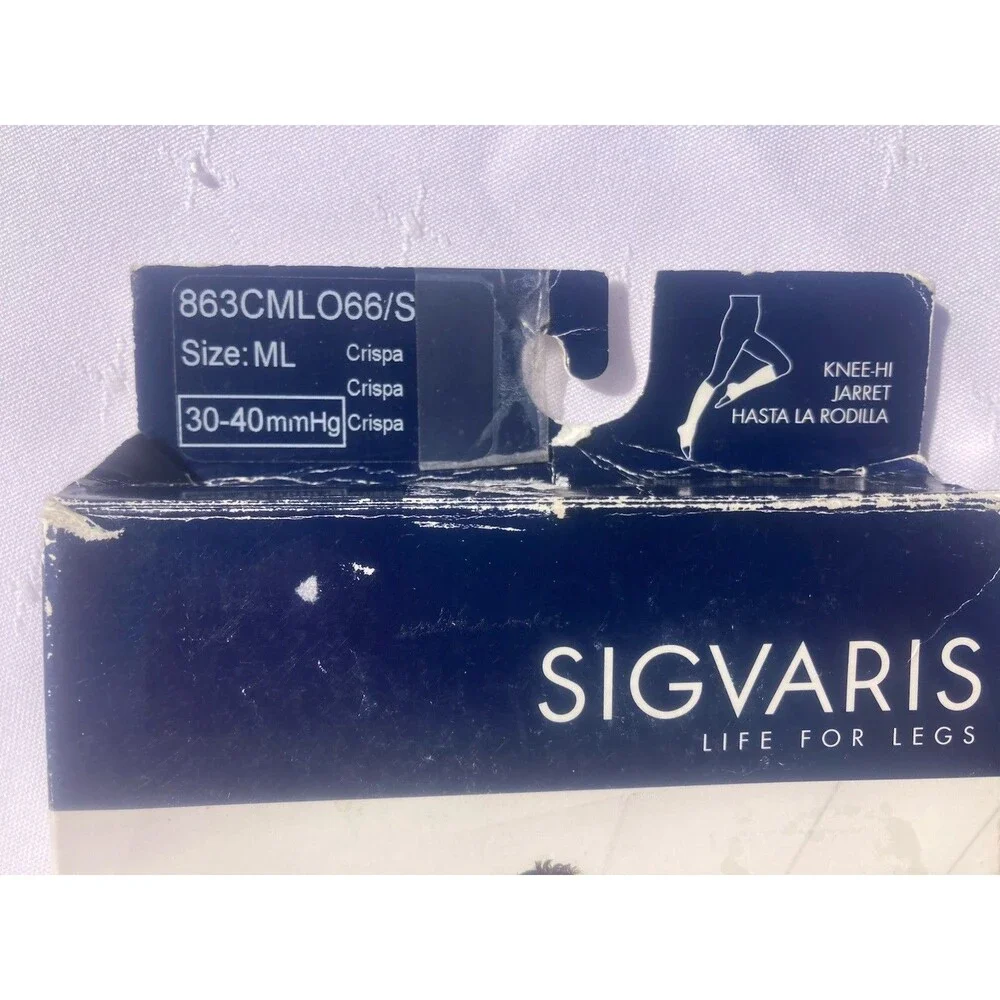 Sigvaris 863 Select Comfort Open Toe Knee Highs w/Grip Medium Long Crispa 30-40